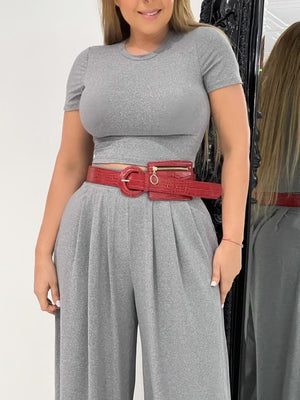 Red Zipper Belt